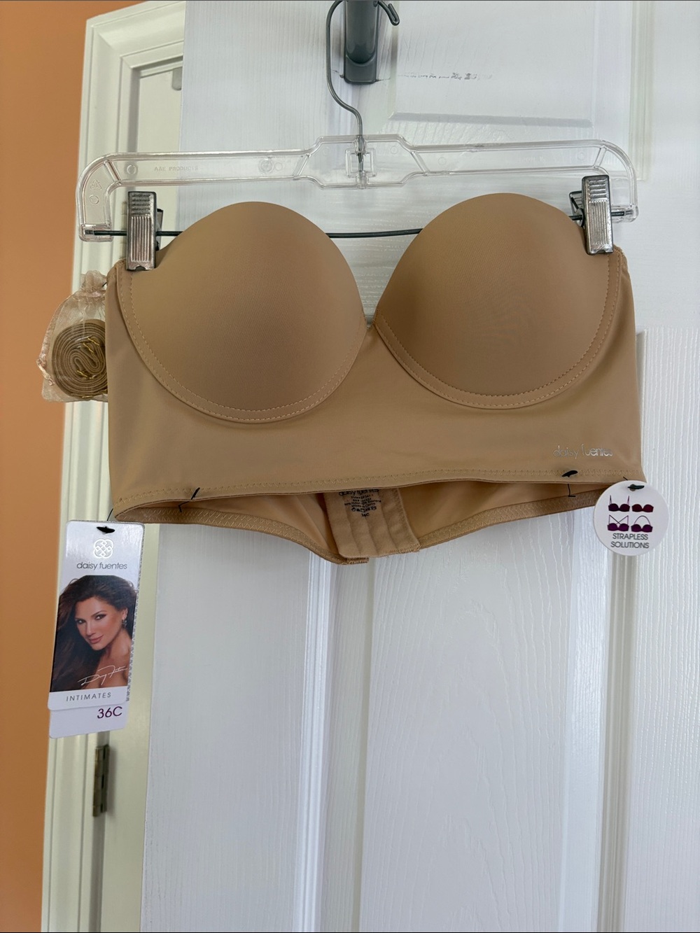 Daisy Fuentes Nude/Tan Strapless Longline Bandeau